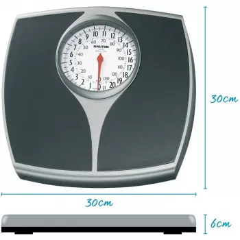 Salter 148 BFEU12 mehāniskie svari - balts, 130 kg ietilpība, analogais ciparnīca