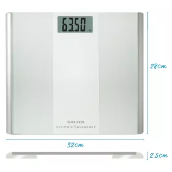 Salter 9009 WFEU12 Ultimate Accuracy Electronic Bathroom Scales, White
