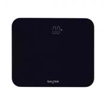 Salter 9204 BFEU12 Phantom elektroniskie virtuves svari, melni, 5 kg ietilpība, 1 g solis, LCD displejs, rūdīta stikla platforma
