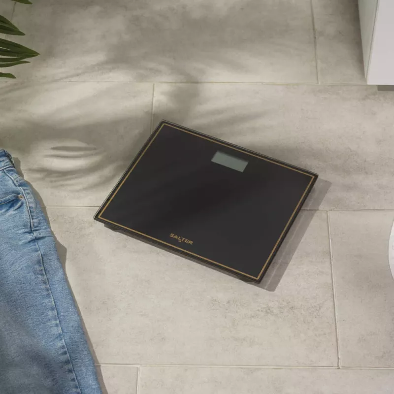 Salter 9207 BGHCFEU12 Compact Electronic Bathroom Scale, Black