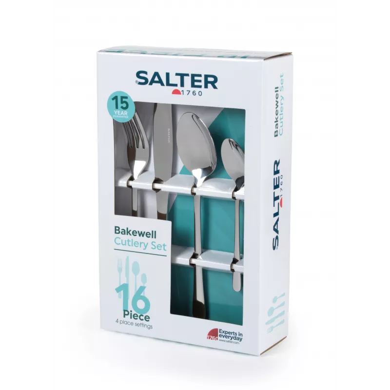 Salter BW065272EU7 Bakewell 16-Daļīgs Galda Piederumu Komplekts
