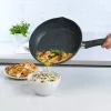 Salter BW09071AR Easy Pour 2 Piece Cepšanas Pannu Komplekts - 20cm un 24cm, Kaltā Alumīnija, Bez PFOA Nelipīgs, Piemērots Indukcijai, Melns/Pelēks