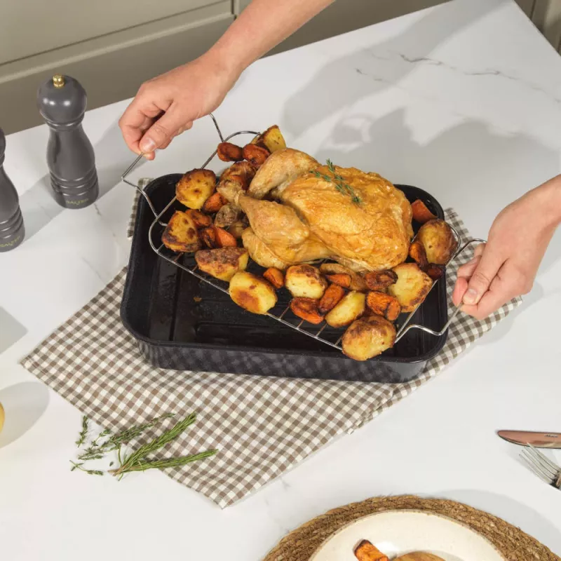Salter BW128142EU7 34 cm Cepešpanna ar resti