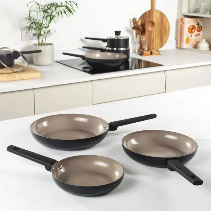 Salter BW12871EU7 Keramiskā cepamā panna 24 cm - ogļpelēka, saderīga ar indukciju, nepiedegoša