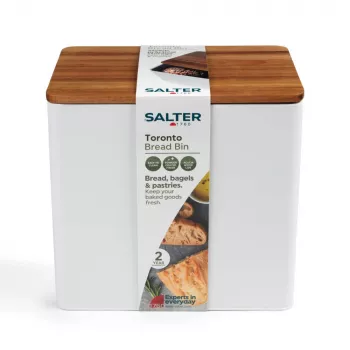 Salter BW128991W Toronto Maizes Kaste, Balta/Koka
