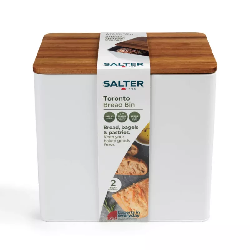 Salter BW128991W Toronto Maizes Kaste, Balta/Koka