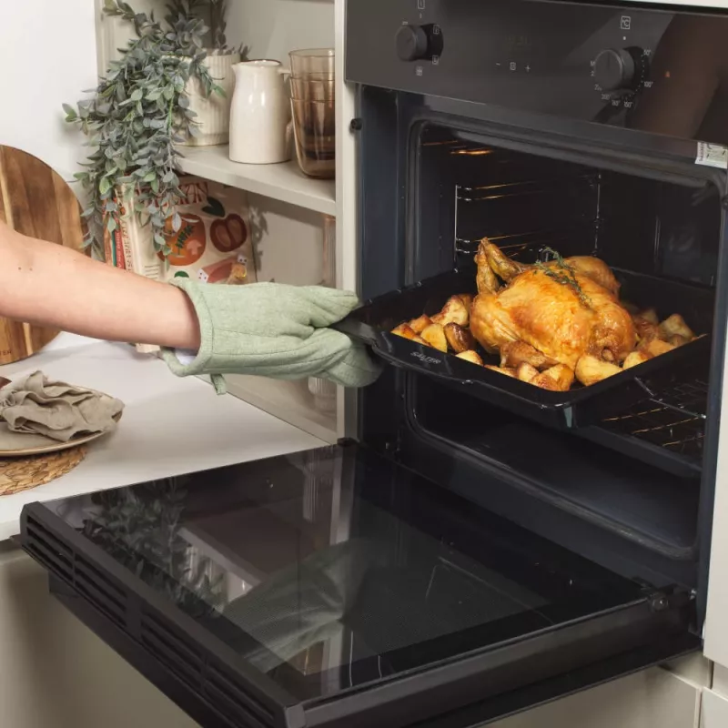 Salter BW14480 Brilliance Roaster - Smagā oglekļa tērauda cepešpanna, bez PFOA, nepiedegoša, ogles krāsā, cepeškrāsnī līdz 220°C