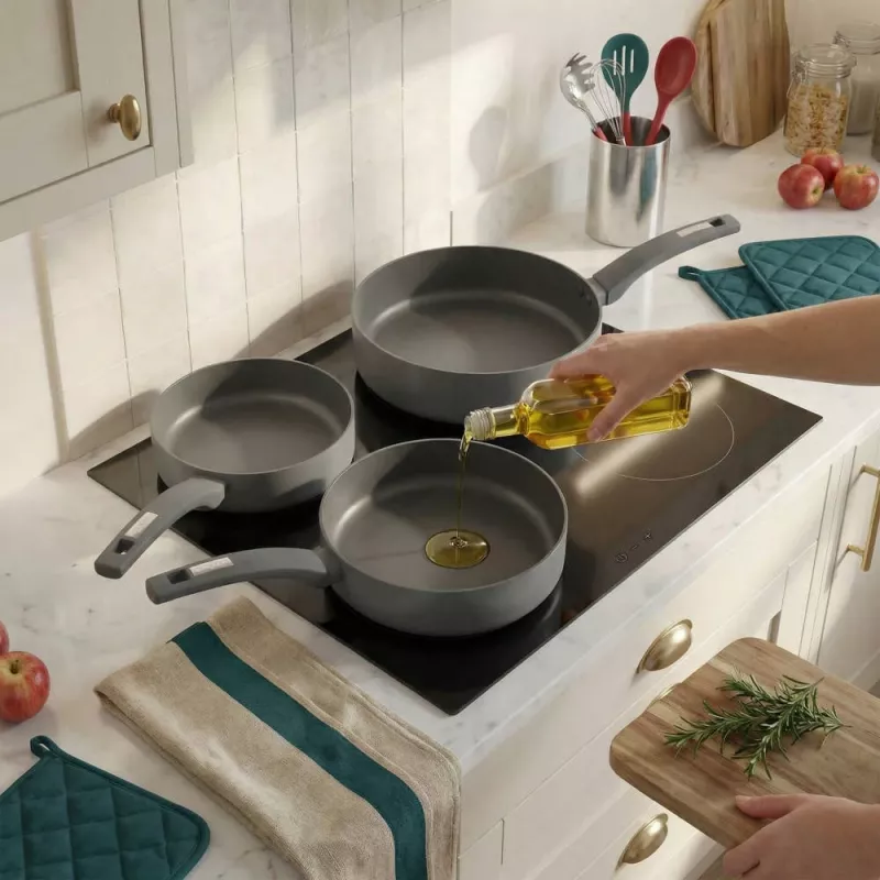 Salter BW14713 Alto 20cm Cepšanas Panna - Kalts Alumīnijs, Piemērota Indukcijai, Melna