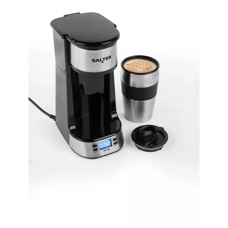 Salter EK2732FVDE Digitālā kafijas automāts - 1.5L, 12 tases, melns un sudrabs