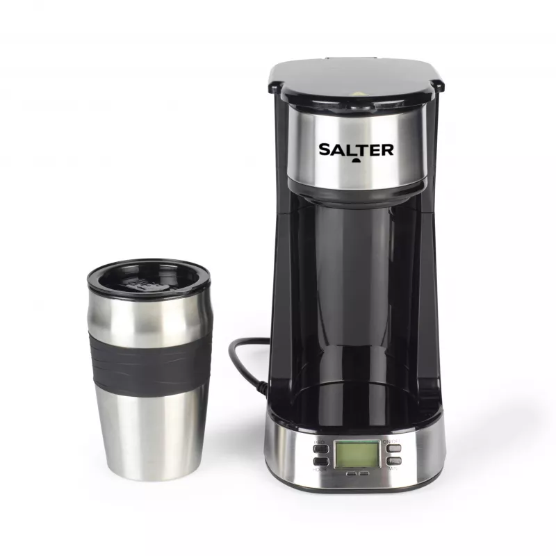 Salter EK2732FVDE Digitālā kafijas automāts - 1.5L, 12 tases, melns un sudrabs
