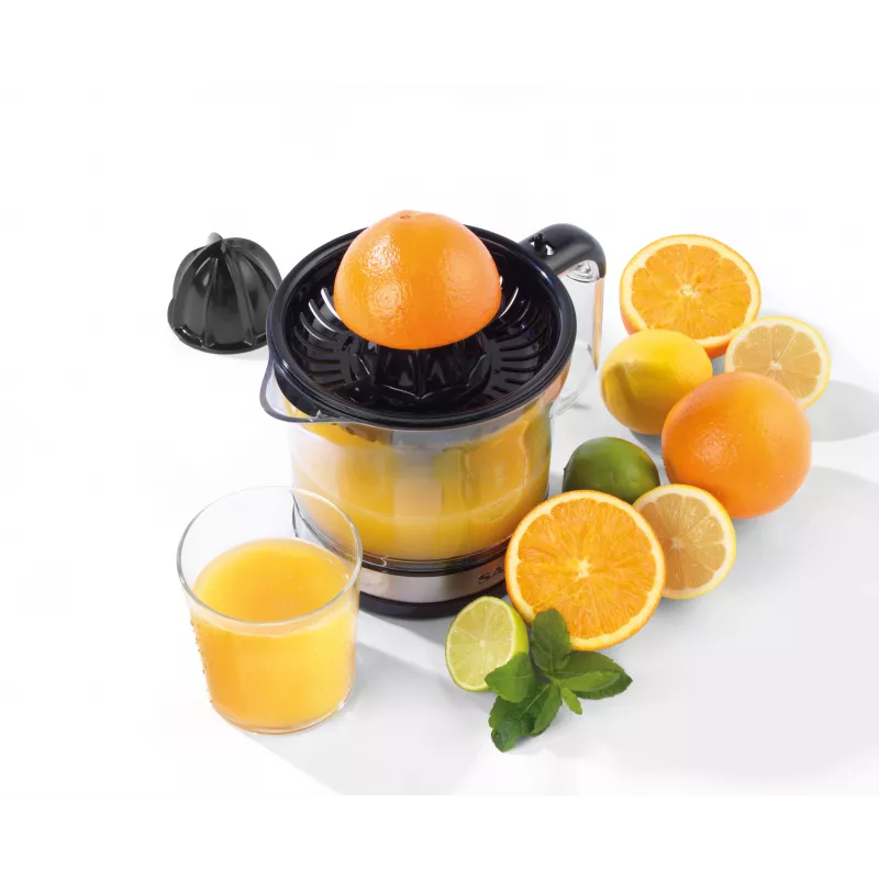 Salter EK5025FVDE Electric Citrus Juicer, 60 W, 1.2 L, Black/Silver