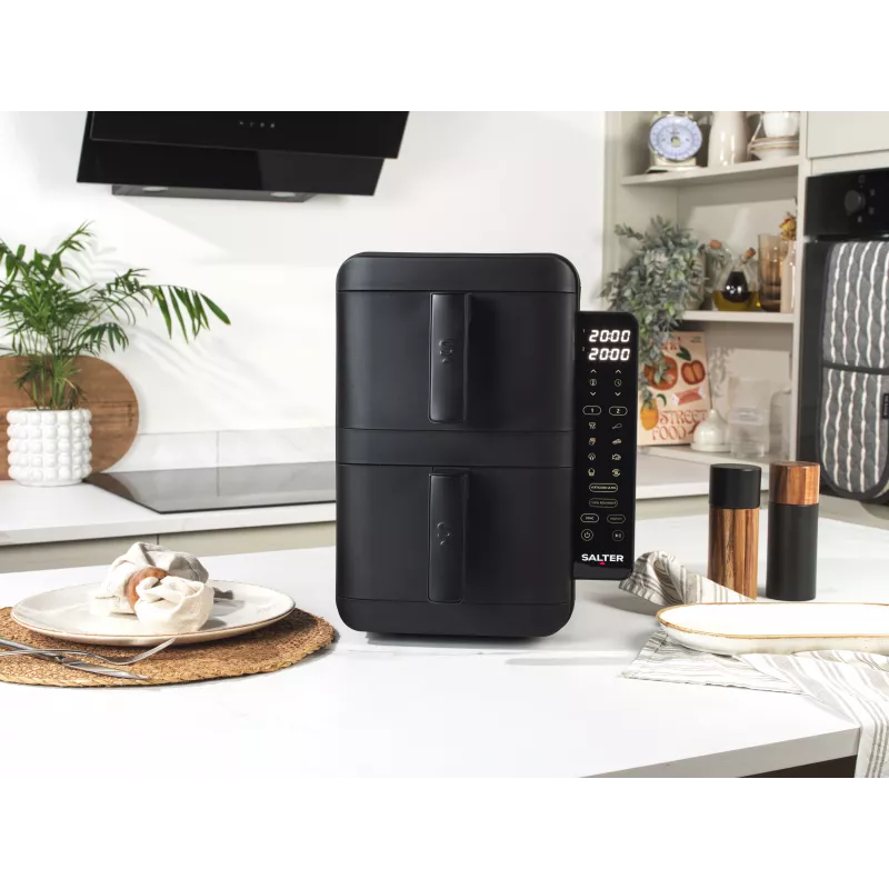 Salter EK6642VDE VertiCook Ultra Vertikālais veselīgais grils un gaisa fritieris, 1500 W, melns un sudrabs