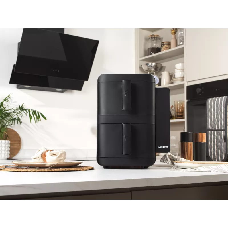 Salter EK6642VDE VertiCook Ultra Vertikālais veselīgais grils un gaisa fritieris, 1500 W, melns un sudrabs