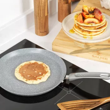 Salter Marblestone 25cm Pankūku Panna - Īpaši Nelipīga, Indukcijai Piemērota, Pelēka