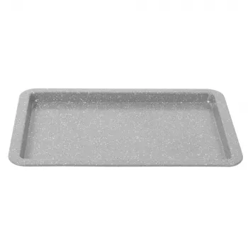 Salter Marblestone 37cm Cepšanas Paplāte - Nelīpošs Oglekļa Tērauds, Pelēks Marmora Efekts