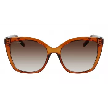 Salvatore Ferragamo SF1026S-261 Sieviešu kaķacs formas saulesbrilles Havana Brūns gradients 54mm