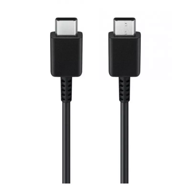Samsung 25W USB-C Super ātrās uzlādes ceļojumu adapteris ar USB-C uz USB-C kabeli - Melns