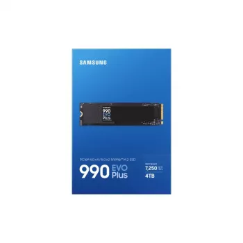 Samsung 990 EVO Plus 4TB M.2 PCIe 4.0 NVMe SSD, 7150 MB/s lasīšana, 6900 MB/s rakstīšana, 1.35M IOPS, melns