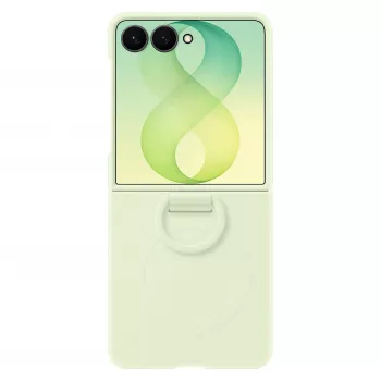 Samsung EF-EF776CGEGWW silikona gredzena magnētiskais vāciņš Galaxy Z Flip8, zaļš
