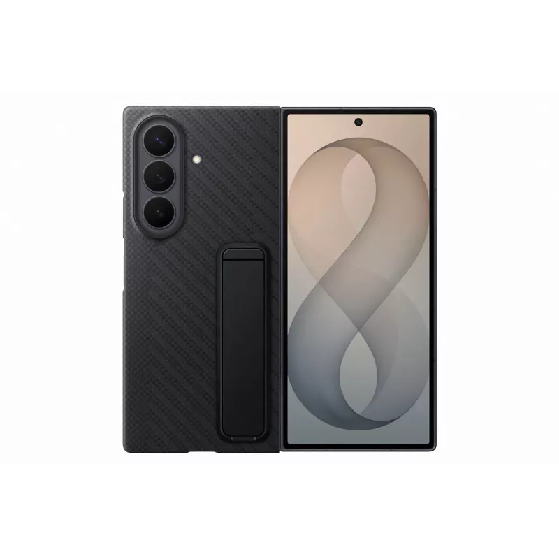 Samsung EF-XF976SBEGWW Carbon Standing Case Galaxy Z Fold8 Ultra - Melns, S Pen slots, statīvs
