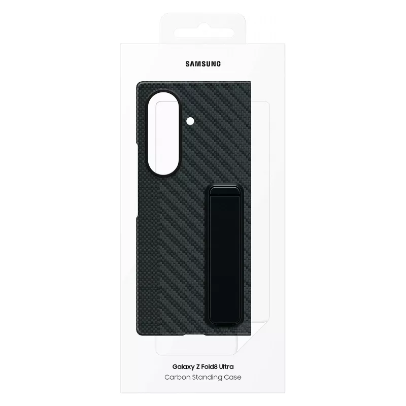 Samsung EF-XF976SBEGWW Carbon Standing Case Galaxy Z Fold8 Ultra - Melns, S Pen slots, statīvs