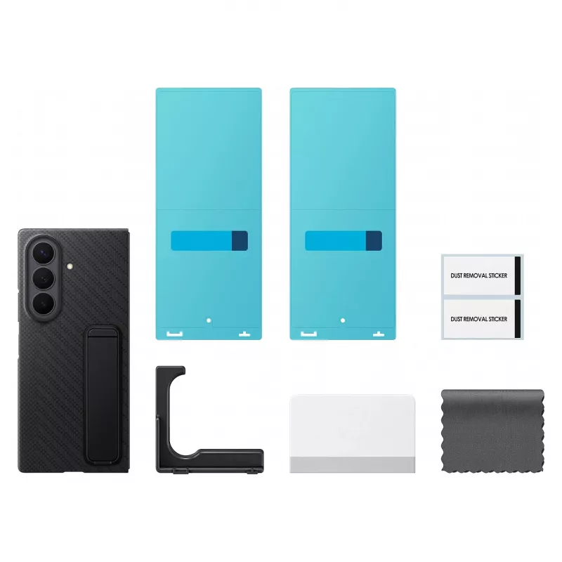 Samsung EF-XF976SBEGWW Carbon Standing Case Galaxy Z Fold8 Ultra - Melns, S Pen slots, statīvs