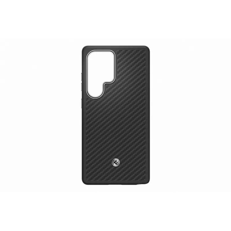 Samsung Enzo aramīda apvalks Galaxy S25 Ultra - melns sudrabs