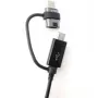 Samsung EP-DG950DBE Combo microUSB datu kabelis ar USB-C redukciju 1,4 m melns (Bulk)