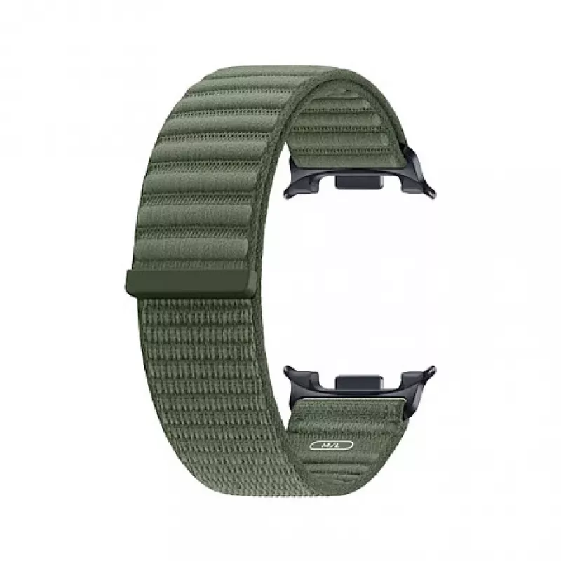 Samsung Fabric Band (M/L) Galaxy Watch9 & Watch8 — Olīvu austs neilona siksniņa