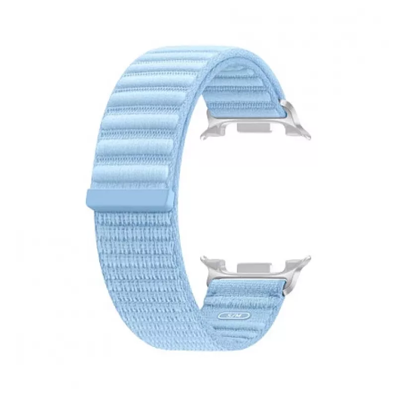 Samsung auduma siksniņa (S/M) zila Galaxy Watch8 un Watch9 – austa viedpulksteņa siksniņa, 20 mm stiprinājuma platums, āķa un cilpas aizdare