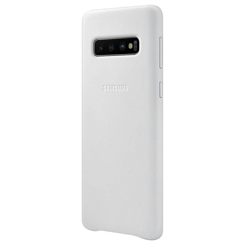 Samsung Galaxy S10 ādas vāciņš balts