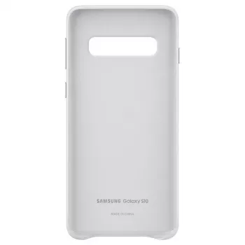 Samsung Galaxy S10 ādas vāciņš balts
