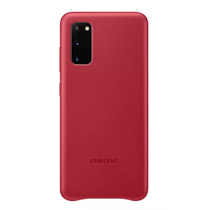 Samsung Galaxy S20 Leather Cover Case Red