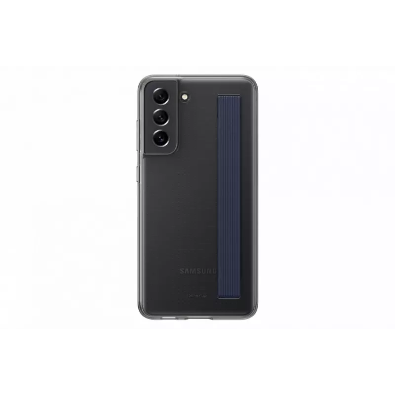 Samsung Galaxy S21 FE Clear Strap Cover Case Dark Gray