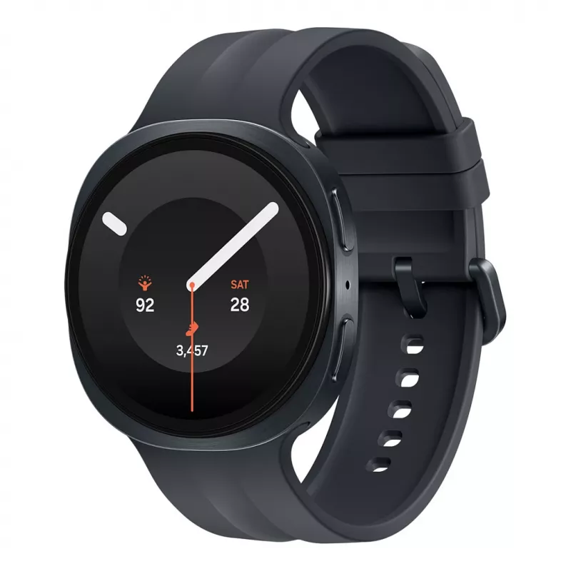 Samsung Galaxy Watch9 LTE viedpulkstenis 44mm grafīta un melna sporta siksniņa M/L Super AMOLED displejs