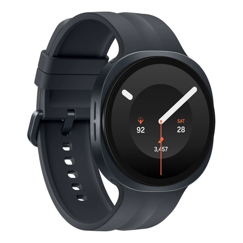 Samsung Galaxy Watch9 LTE viedpulkstenis 44mm grafīta un melna sporta siksniņa M/L Super AMOLED displejs