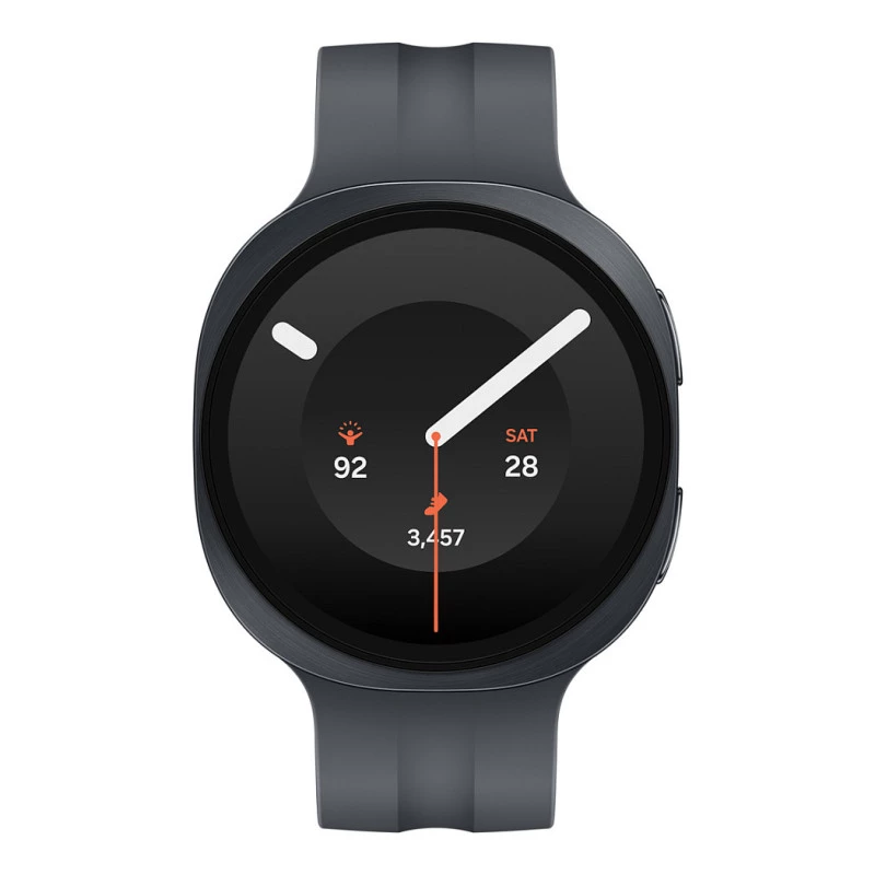 Samsung Galaxy Watch9 LTE viedpulkstenis 44mm grafīta un melna sporta siksniņa M/L Super AMOLED displejs