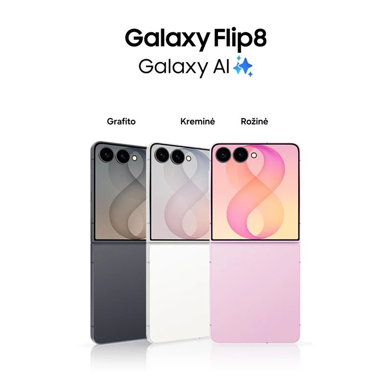 Samsung Galaxy Z Flip8 5G 256GB Cream - Salokāms viedtālrunis, 6.9 collu Dynamic AMOLED 2X, 12GB RAM, Dual SIM