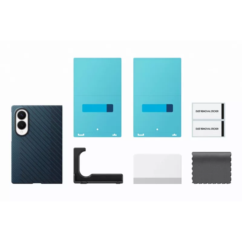 Samsung Galaxy Z Fold5 Carbon Magnet statīva futrālis - tumši zils (EF-KF971SNEGWW)