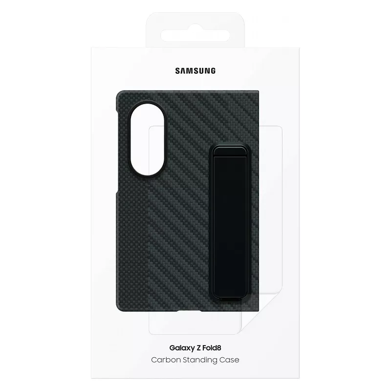 Samsung Galaxy Z Fold8 Carbon statīva vāciņš ar balstu – melns, EF-XF971SBEGWW