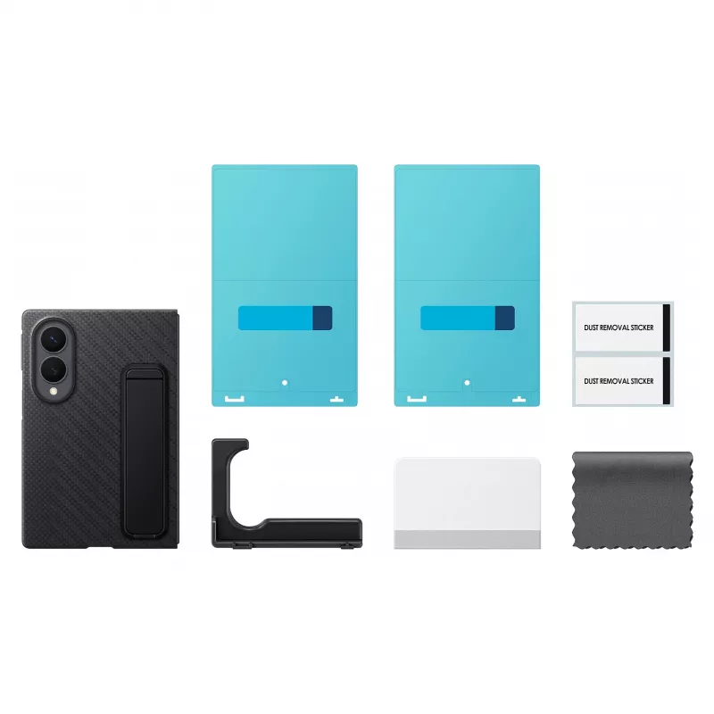Samsung Galaxy Z Fold8 Carbon statīva vāciņš ar balstu – melns, EF-XF971SBEGWW