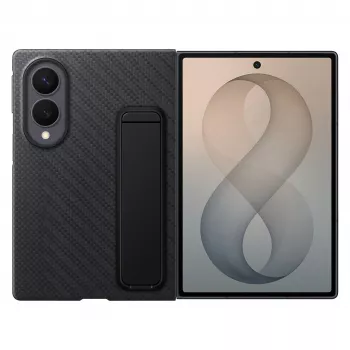 Samsung Galaxy Z Fold8 Carbon statīva vāciņš ar balstu – melns, EF-XF971SBEGWW