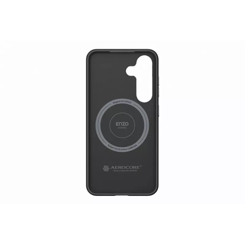 Samsung GP-FPS931PGABW Enzo Aramid Maciņš Samsung Galaxy S25, Melns Sudrabs