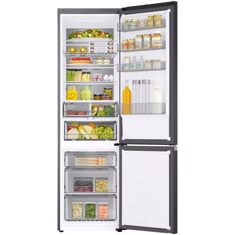 Samsung RB38C705CB1/EF 390L Total No Frost Ledusskapis-Saldētava ar SpaceMax™ tehnoloģiju, Digital Inverter kompresoru, energoefektivitātes klase C, Glam Black