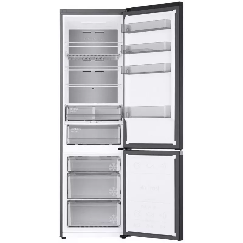 Samsung RB38C705CB1/EF 390L Total No Frost Ledusskapis-Saldētava ar SpaceMax™ tehnoloģiju, Digital Inverter kompresoru, energoefektivitātes klase C, Glam Black