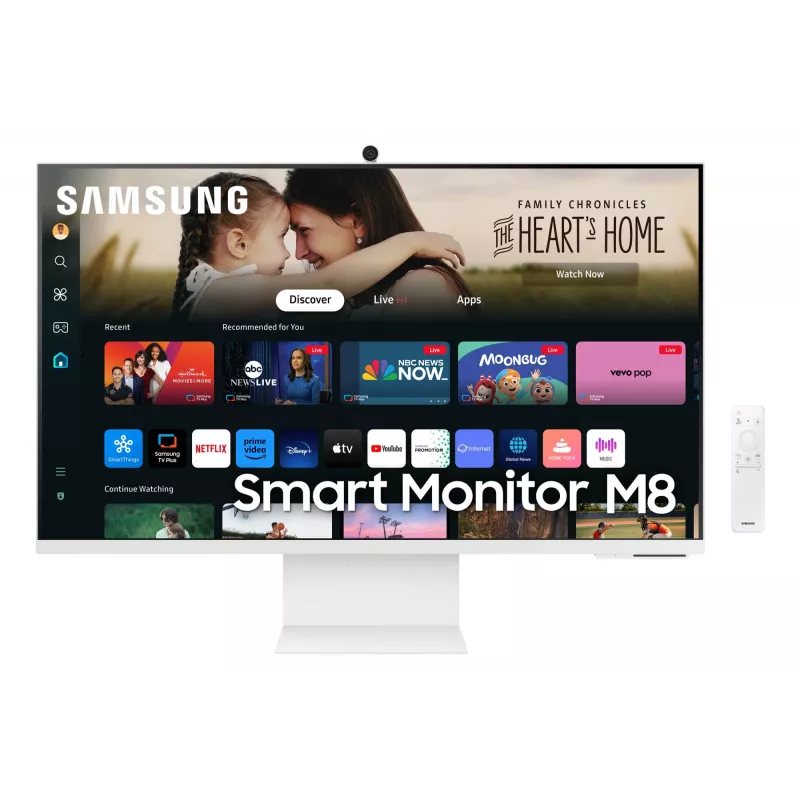 Samsung S32DM801UU M80D 32 collu viedais LED monitors, 4K UHD, Tizen OS, HDR10+, USB-C 65W