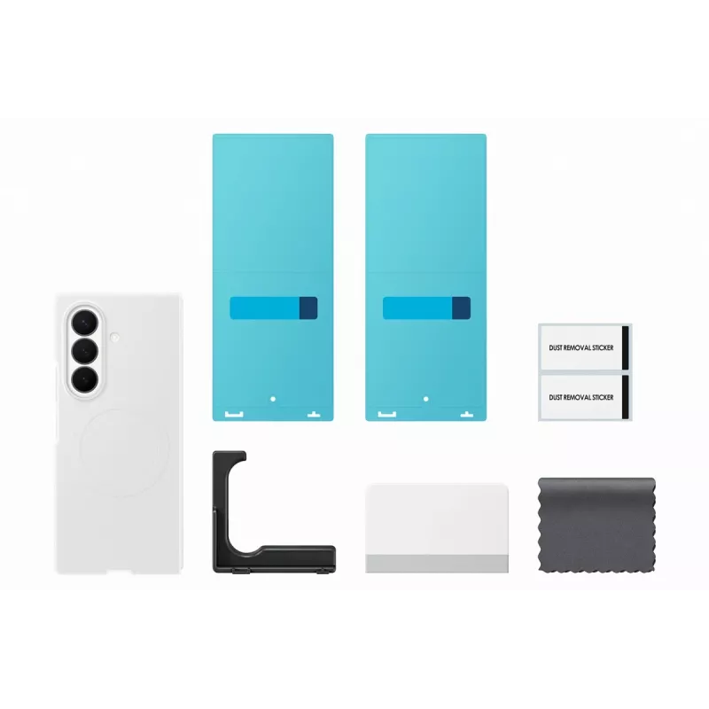 Samsung Silicone Magnet Case ar S Pen Galaxy Z Fold8 Ultra (balts)