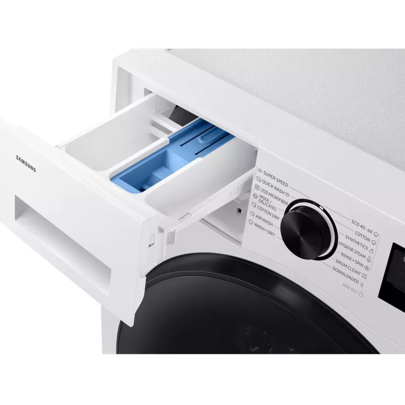 Samsung WD90HG5U34BELE veļas mazgājamā mašīna ar žāvētāju, 9 kg mazgāšana / 6 kg žāvēšana, 1400 apgr./min, balta