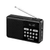 SANDBERG Speaker Radio FM+BT uzlādējams pārnēsājams Bluetooth skaļrunis ar FM radio, AUX, USB, MicroSD, 6W, melns