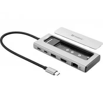 SANDBERG USB-C 6in1 ceļojumu dokstacija SSD, 136-82